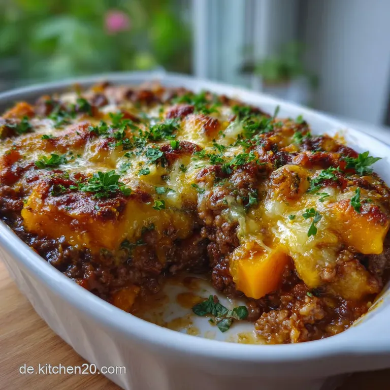 K&uuml;rbishackauflauf: Deftig Und Lecker Mit K&auml;sehaube presentation