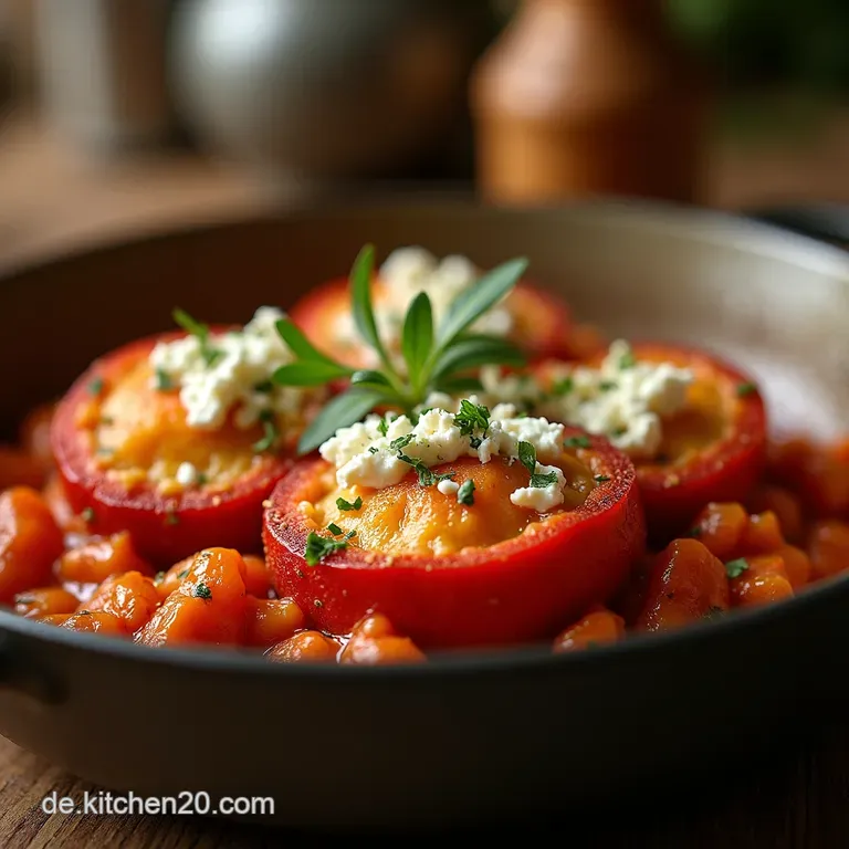 Sattmacher Aus Dem Ofen Herzhaft Gef&uuml;llte Spitzpaprika Mit Roten Linsen presentation
