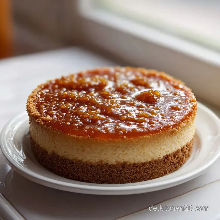 Ein St&uuml;ck heller Cremeauflauf auf wei&szlig;em Porzellan, dekoriert mit einem knusprigen Keks und goldfarbenem Guss.