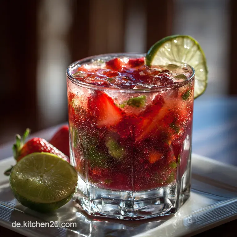 Low Carb ErdbeerCaipirinha Zuckerfrei fruchtig in 5 Minuten fertig