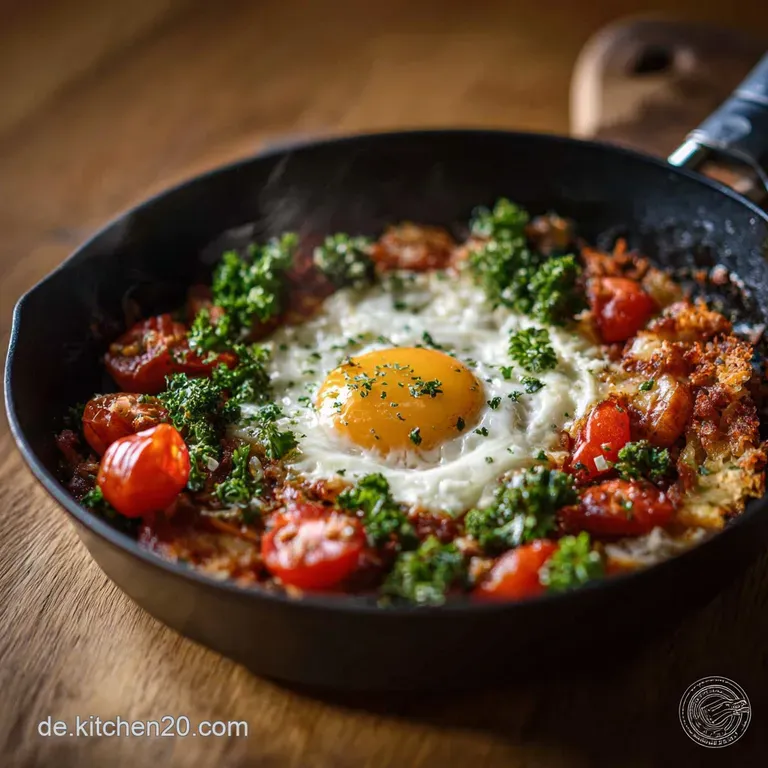 Low Carb Gem&uuml;seHackpfanne mit Spiegelei: Deftige Feierabend-K&uuml;che in 35 Minuten