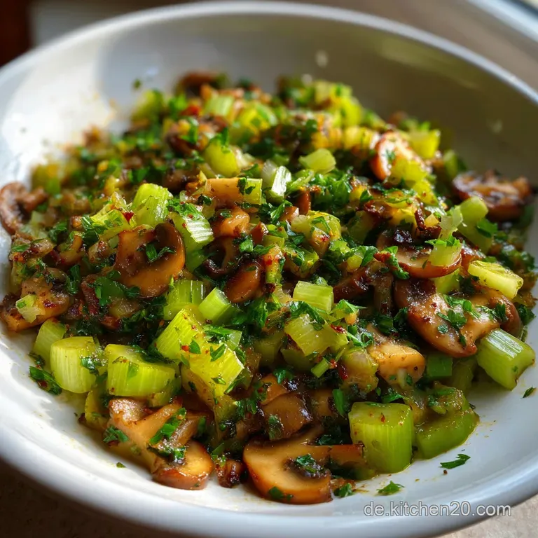 Low Carb SelleriePilzPfanne: Zitronen-Thymian-Aroma