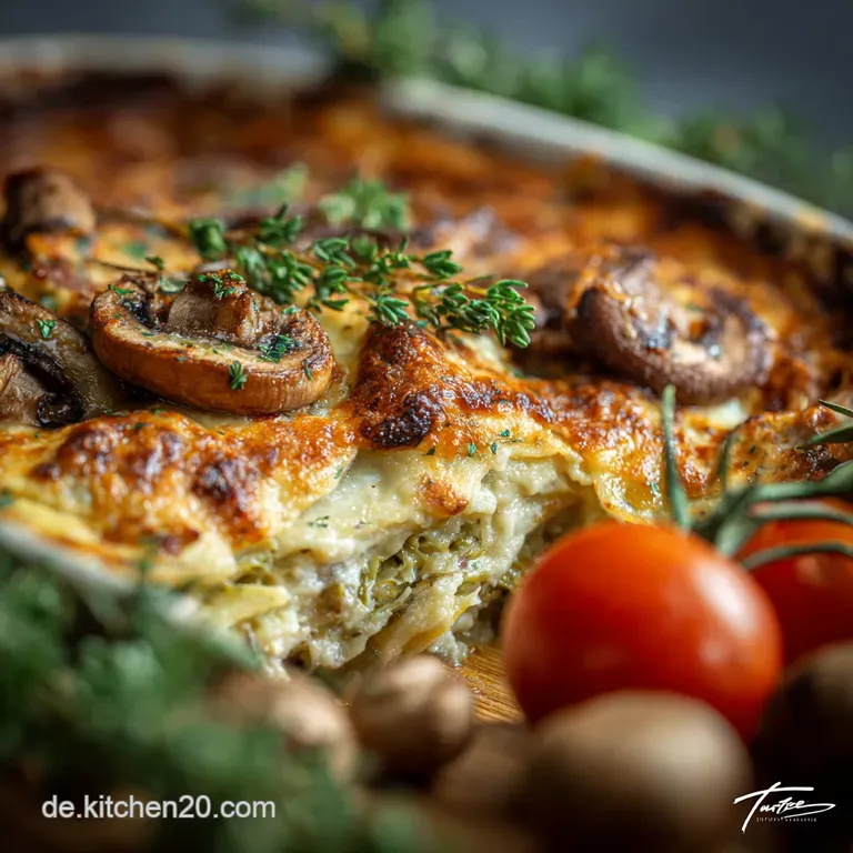 Low Carb Wirsinglasagne mit Pilzrahmf&uuml;llung: Die cremigste Lasagne ohne Nudeln