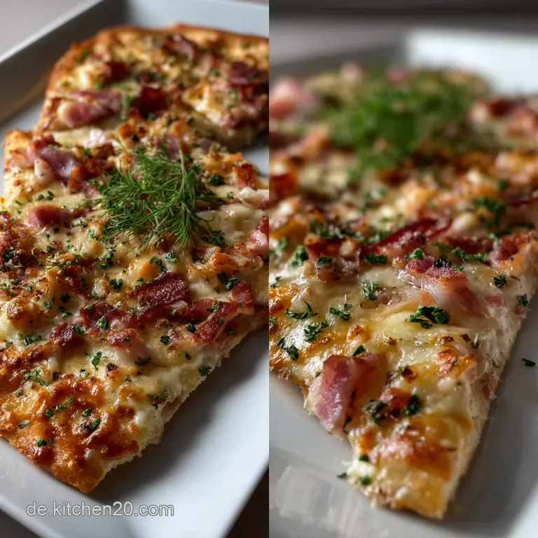 LowCarb Flammkuchen Klassisch nur ohne Kohlenhydrate: Der Knusper-Hit