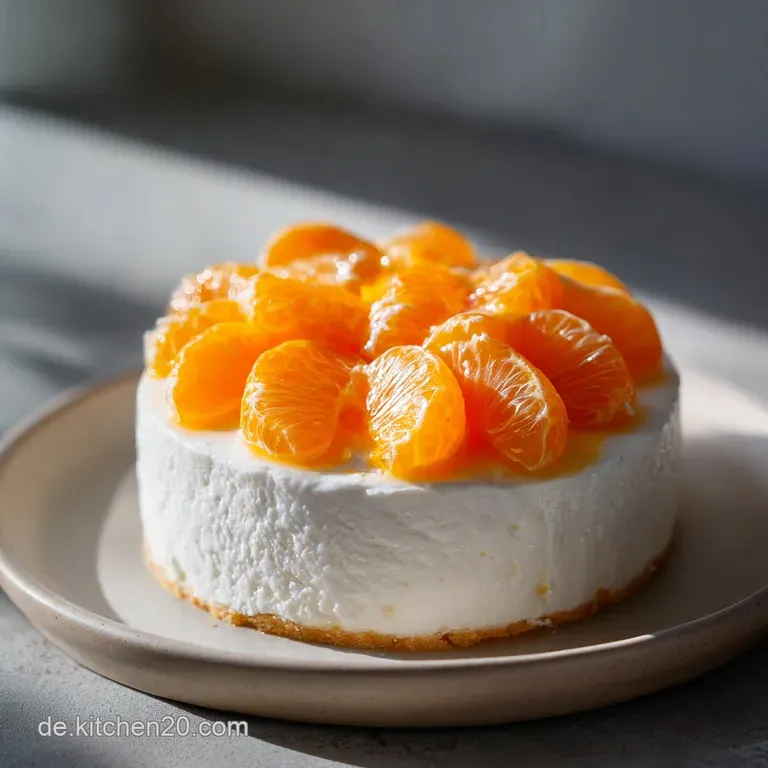 Mandarinen Quarkkuchen ohne Boden: Seidig und Cremig