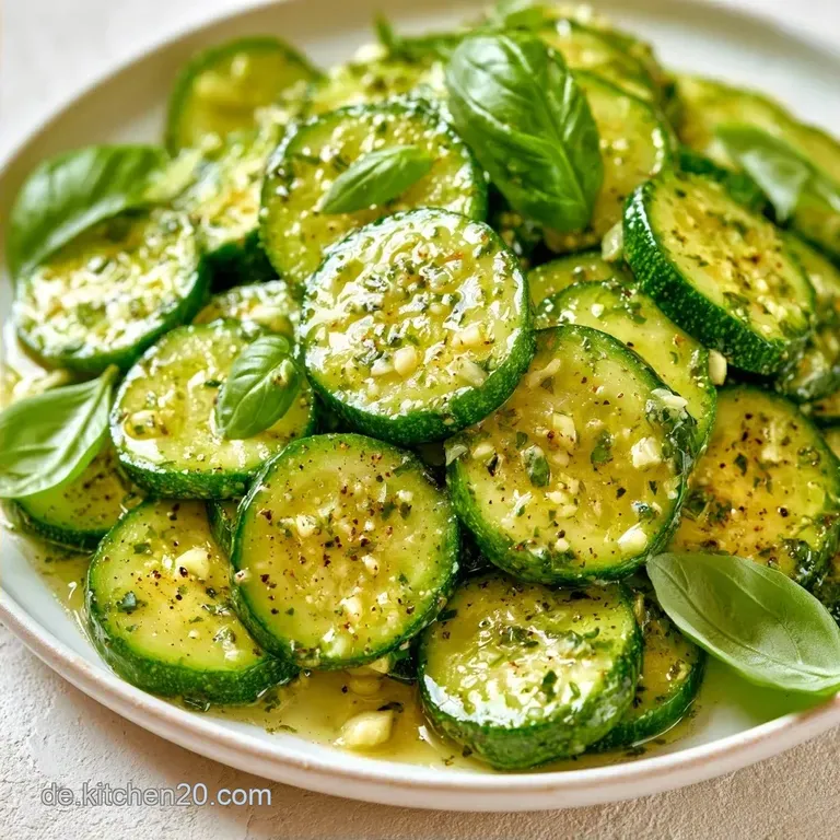 Marinierte Zucchini mit Zitrone und Knoblauch