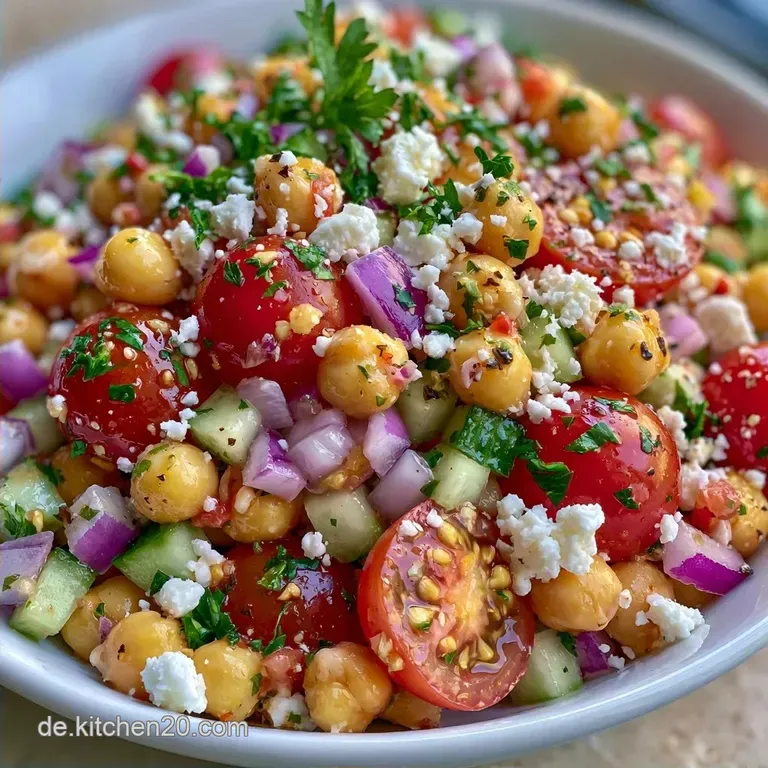 Kichererbsensalat mit Feta und Tomaten