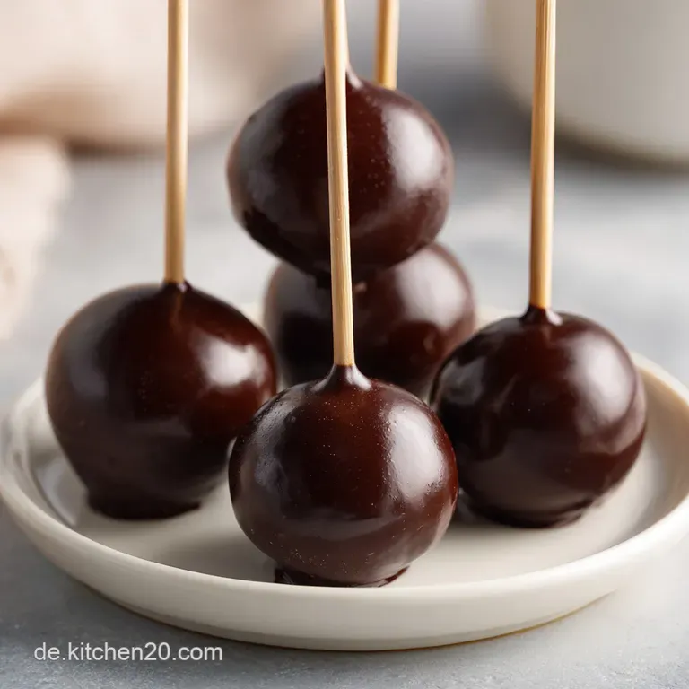 Elegante Anrichtung von Schokoladen-Keks-St&uuml;cken auf einem hellen Teller, garniert mit frischen Beeren und Kakao.