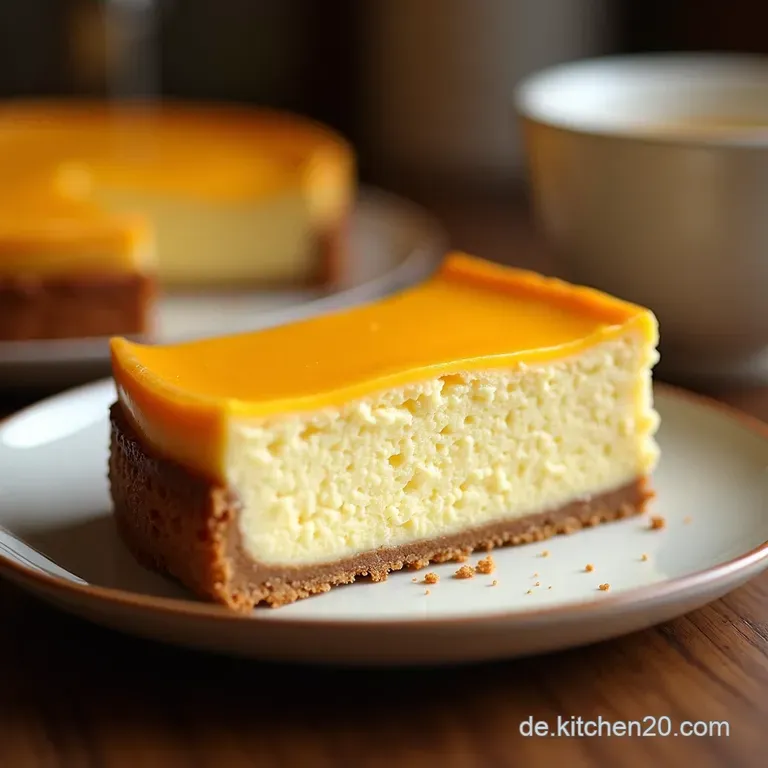 New York Cheesecake Mit Keksboden presentation