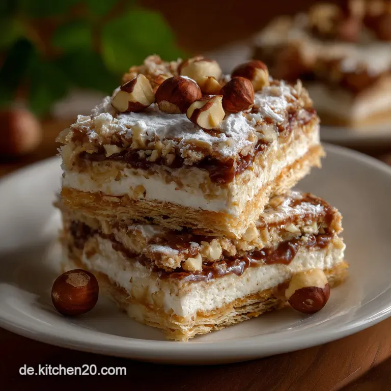 Ungarische Nuss Cremeschnitten Backen Haselnuss Cr: Das Rezept presentation