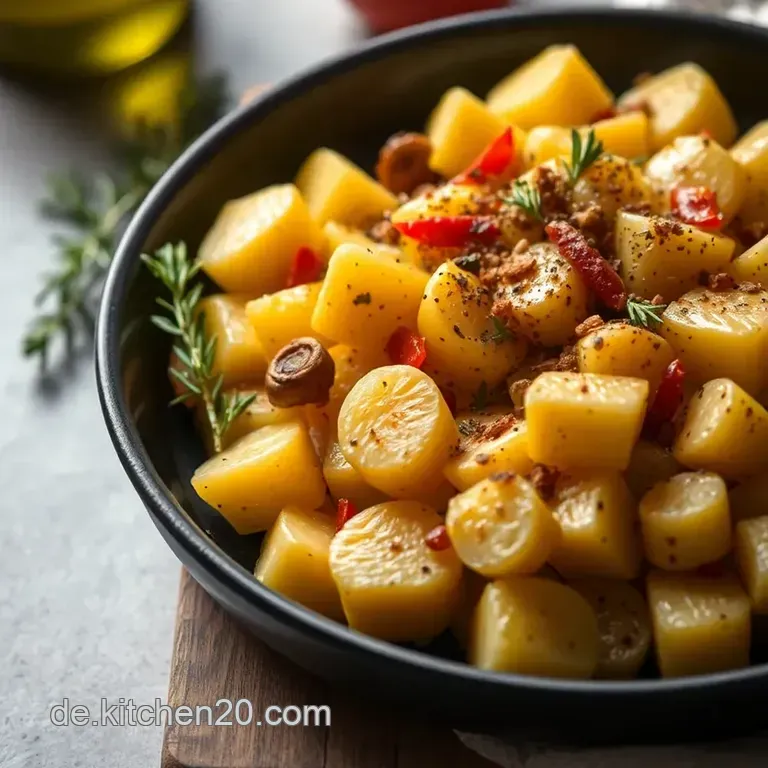 Ofen-S&uuml;&szlig;kartoffeln Mit Kr&auml;uter-Rosmarin-Topping presentation