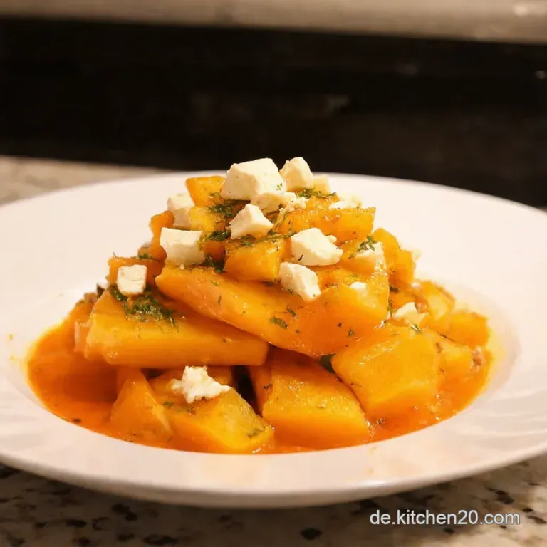 Ofenhokkaido Mit Feta Und Thymian presentation