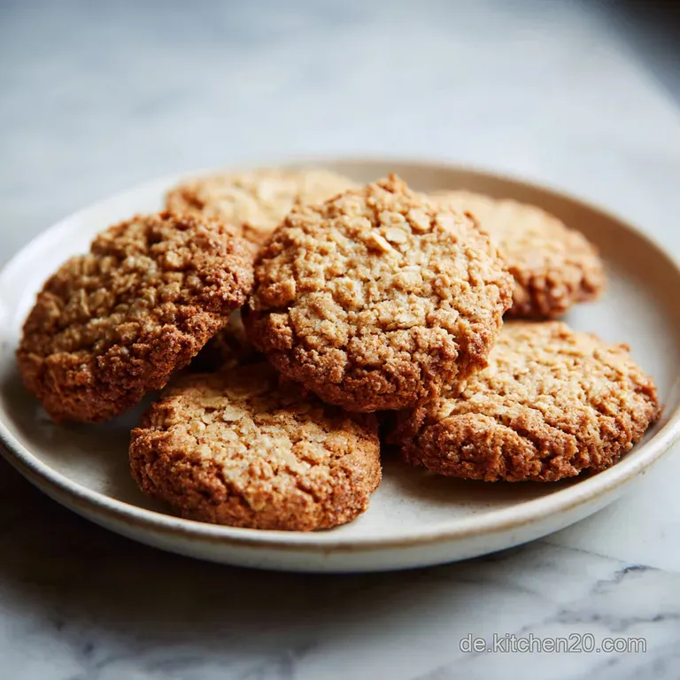 A stack of delicate oat cookies tied with twine, adorned with a sprig of greenery. Warm, inviting, and ready for sharing.