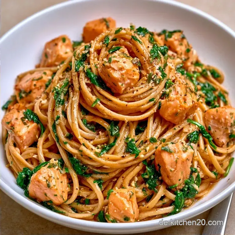 Cremige OnePotPasta mit Lachs