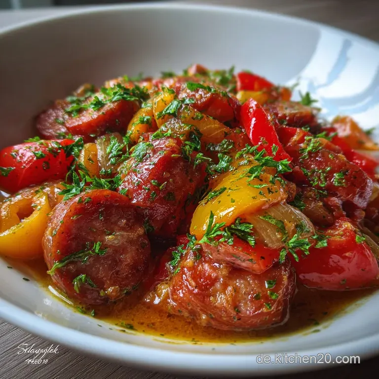 Gesunder Paprikaeintopf Mit Mettenden Low Carb: in 20 Min. Fertig presentation