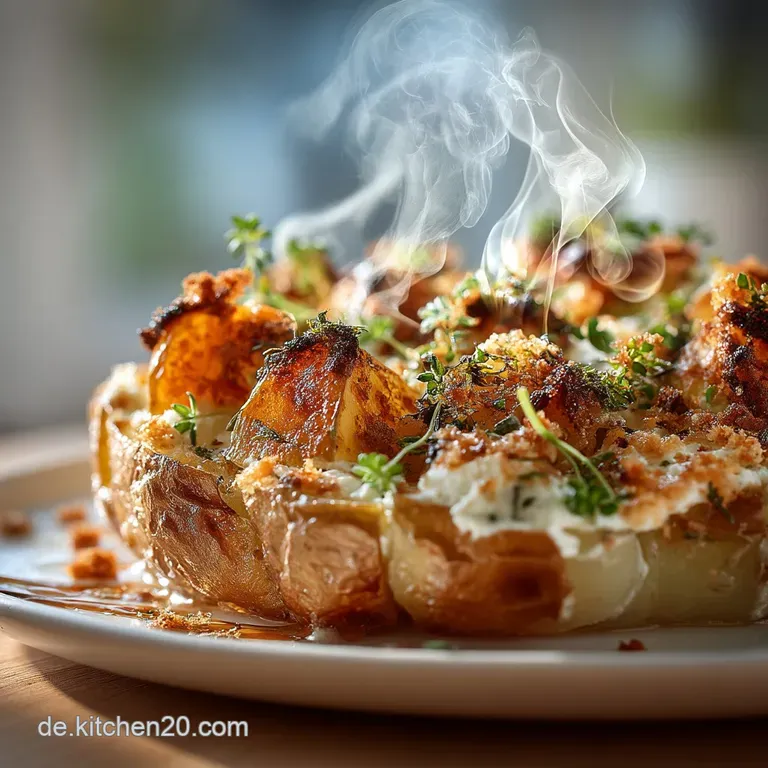 Die perfekte Ofenkartoffel mit Sauerrahm Knusprig Watteweich presentation