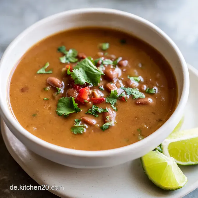Pinto Bohnen Suppe mit Schinken