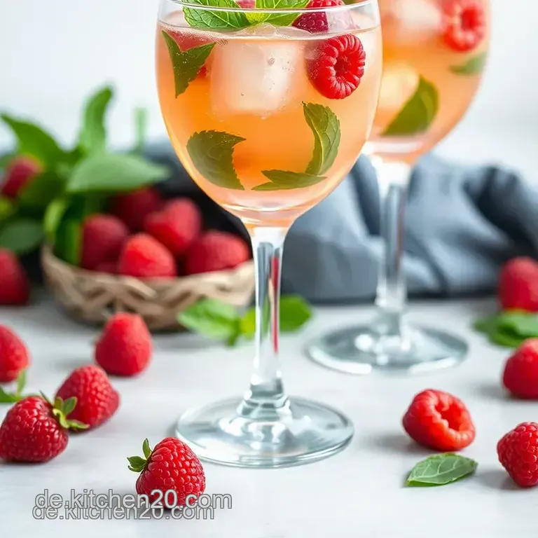 Raspberry-Basil Gin Smash presentation
