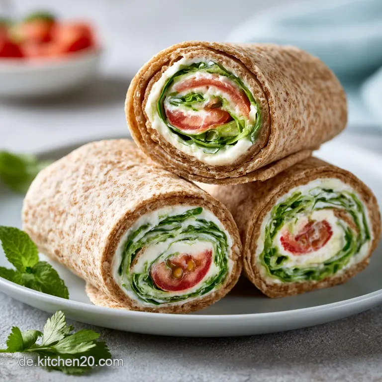 Gesunde Wrap R&ouml;llchen: Cremig und Frisch