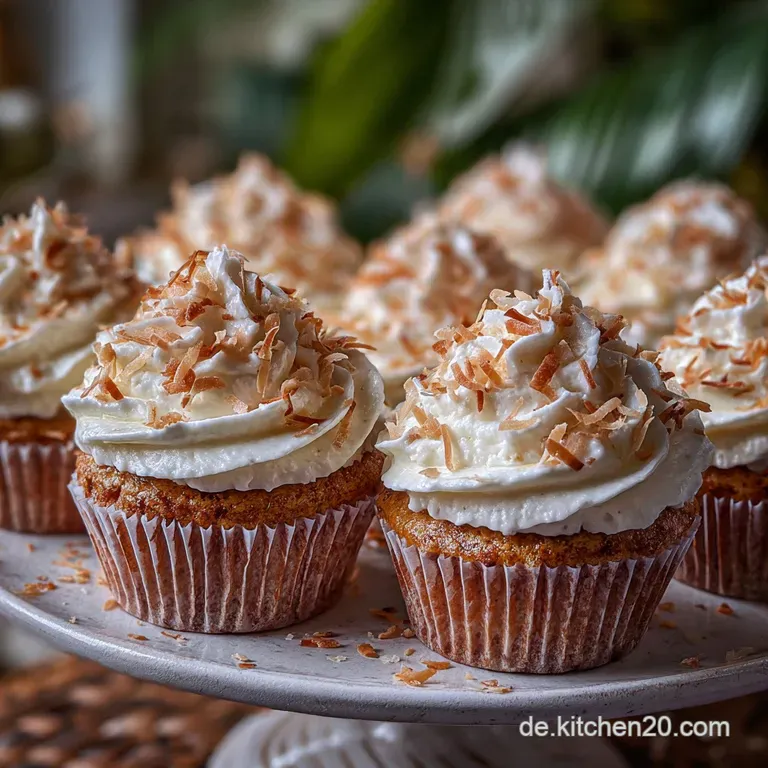 Rohe Kokosnuss Cupcakes Vegan Glutenfrei