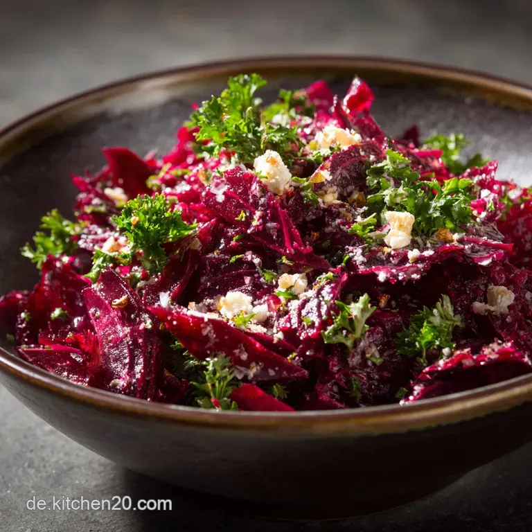 Rote Bete Salat mit Feldsalat S&uuml;&szlig;s&auml;uerlich und einfach mit Ziegenk&auml;se