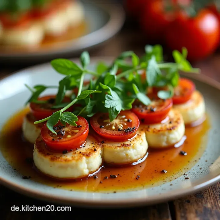 Fr&uuml;hlingserwachen Cremige Fetar&ouml;llchen Mit Rucola Getrockneten Tomaten Und Einem Hauch Balsamico presentation