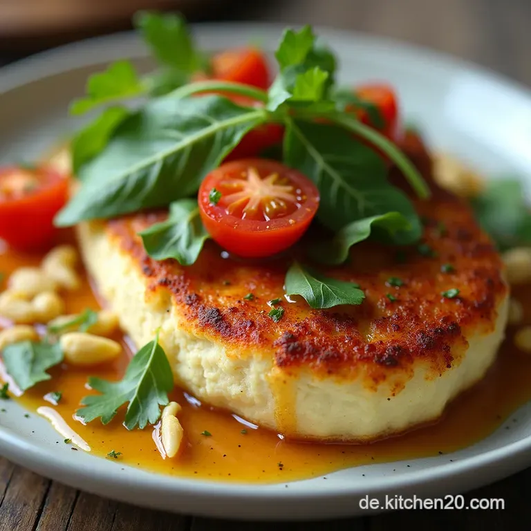Fr&uuml;hlingserwachen Cremige FetaR&ouml;llchen mit Rucola getrockneten Tomaten und einem Hauch Balsamico