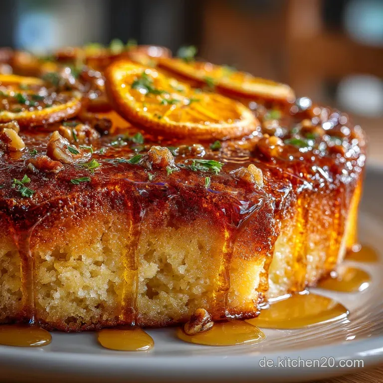 Der Zarengenuss Feuchter OrangenWalnussTeekuchen mit aromatischer Glasur presentation