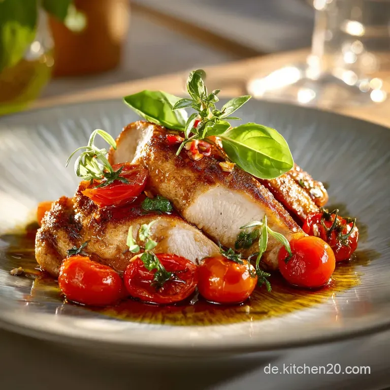 Saftige H&auml;hnchenbrust Aromatica Basilikumknoblauchbutter Aus Der Pfanne presentation