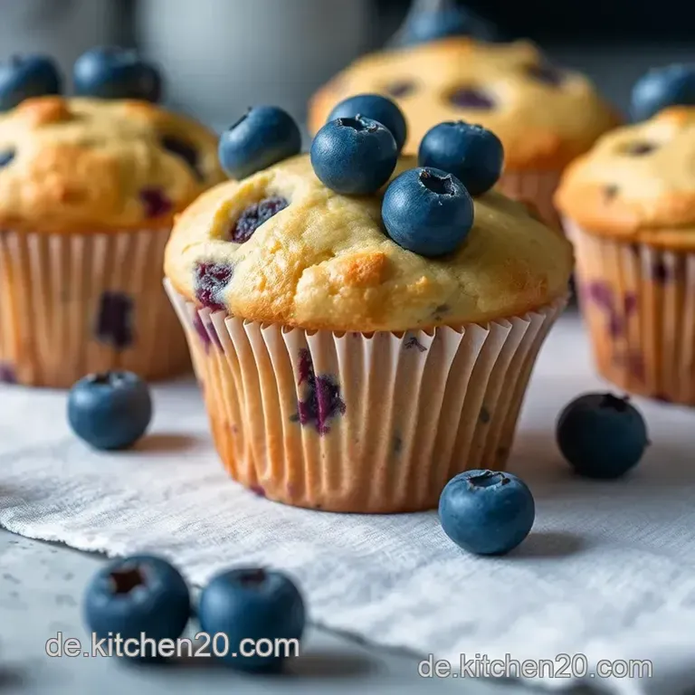 Saftige Blaubeermuffins Mit Einem Hauch Von Zitronenfrische presentation