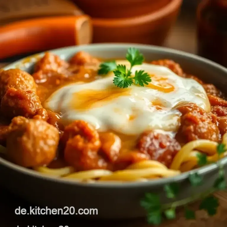 Saftige Gefl&uuml;gel-Currywurst Mit Aromatischer Curryso&szlig;e presentation