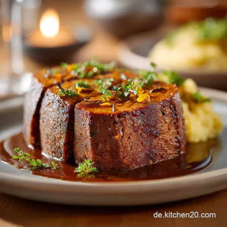Der Saftige Veganer Bohnenbraten Mit Kr&auml;uterpilzkruste presentation