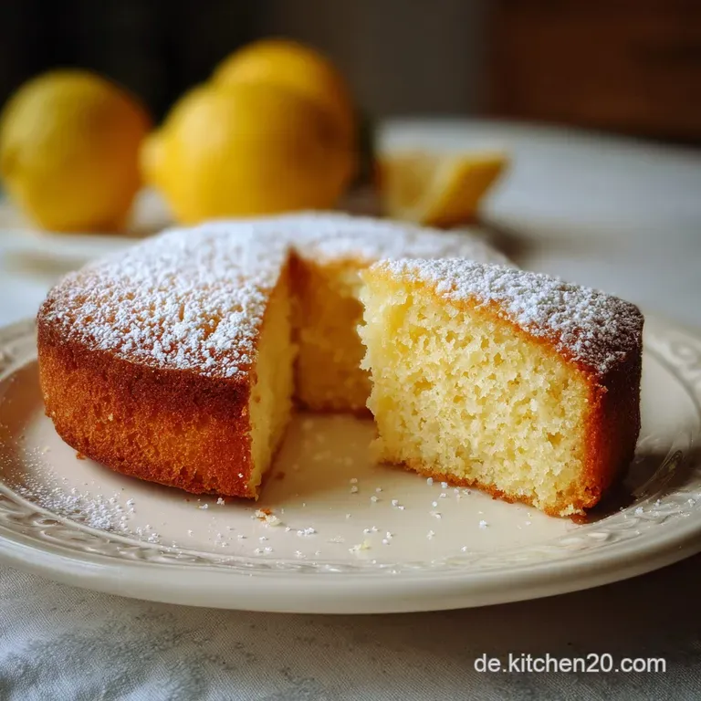 Saftiger Zitronenkuchen als einfaches Rezept f&uuml;r frischen Zitrusgenuss