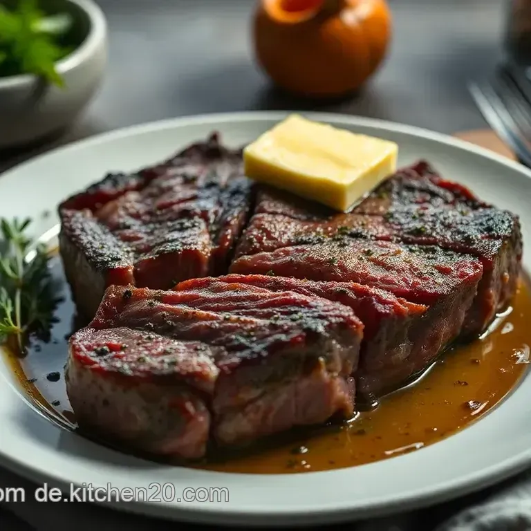 Saftiges Ribeye Steak mit Kr&auml;uterbutter
