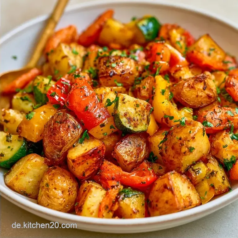 Schnelle Kartoffelpfanne mit Gem&uuml;se