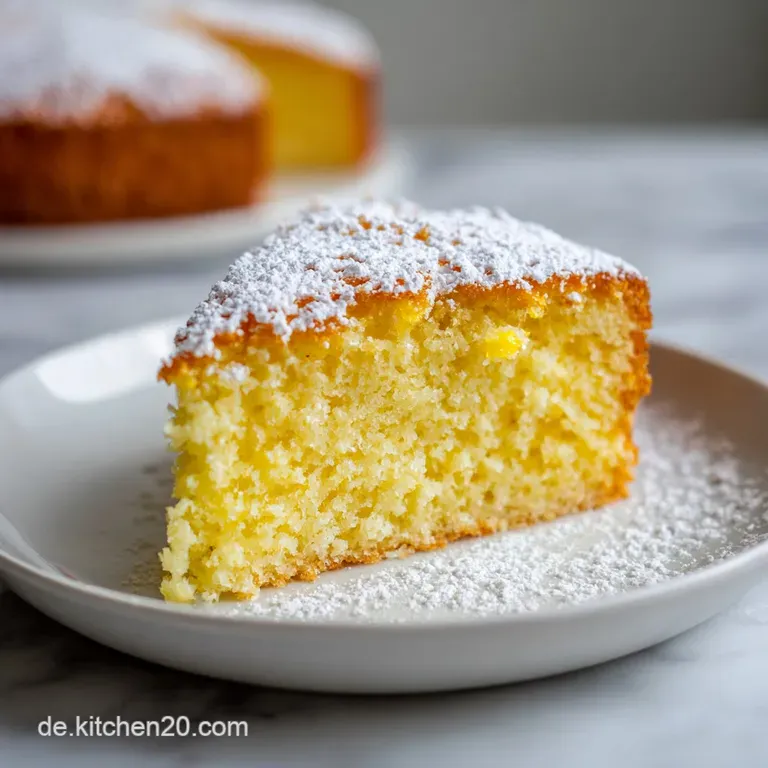 A single slice of fluffy white cake on a white ceramic plate, garnished with fresh raspberries and a mint leaf.