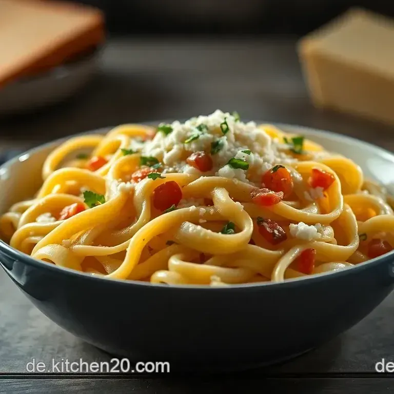 Schw&auml;bische Teigf&auml;den mit K&auml;se-Sahne-So&szlig;e