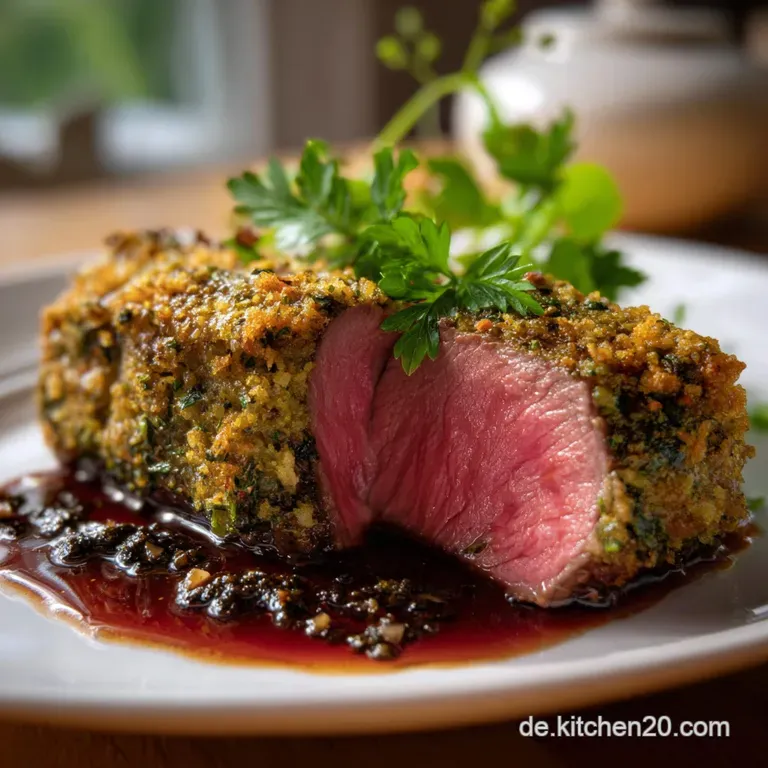 Artfully plated dish with glistening sauce, offering a harmonious composition of colors and textures, ready to be enjoyed.