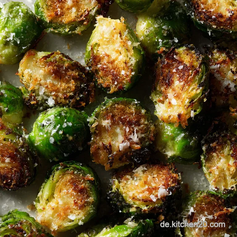 Smashed Rosenkohl mit Parmesan Knusprig Gebacken