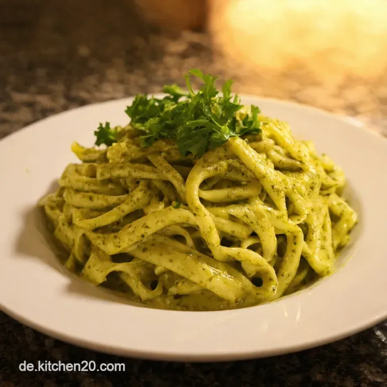 Sonnengelber Nudelsalat Mit Pesto Rosso Und Rucola presentation