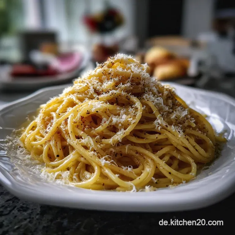 Spaghetti Cacio e Pepe Nudelpfanne aus: Einfach & Schnell
