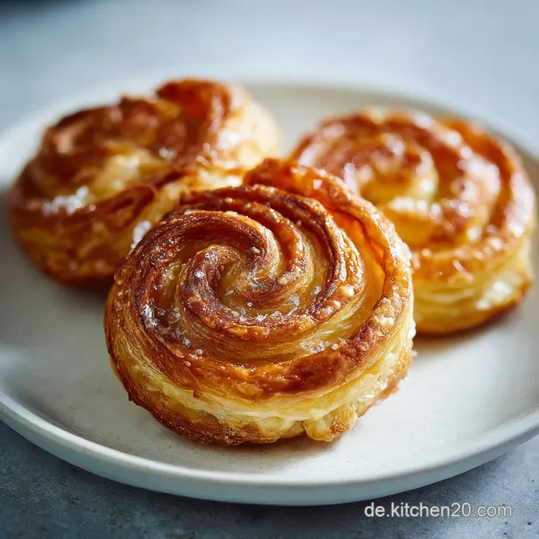 S&uuml;&szlig;e Bl&auml;tterteigschnecken mit Apfel