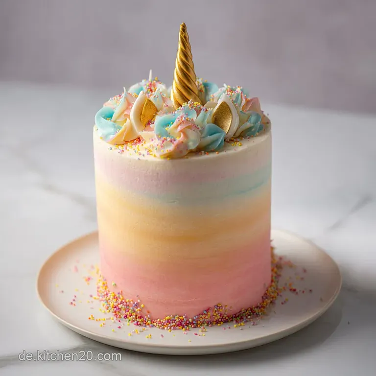 S&uuml;&szlig;er Einhornkuchen: Farbenfroh und Luftig