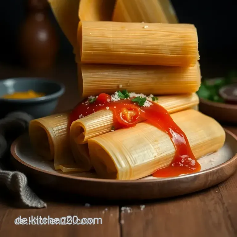 Traditionelle Tamales Mit W&uuml;rziger F&uuml;llung presentation