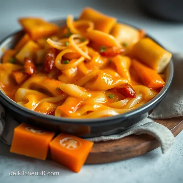 Tteokbokki: Koreanische Reiskuchen in pikanter Sauce
