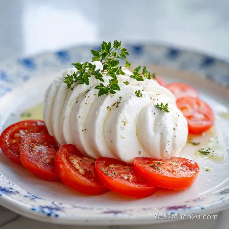 A slice of melted vegan mozzarella on toasted bread, garnished with fresh basil. Lightly browned with an airy texture.