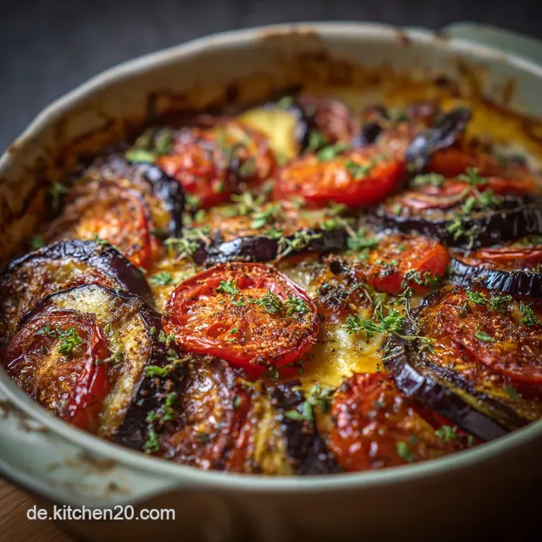 Vegetarischer Low Carb AuberginenAuflauf mit Tomat Der s&uuml;dl&auml;ndische RicottaTraum