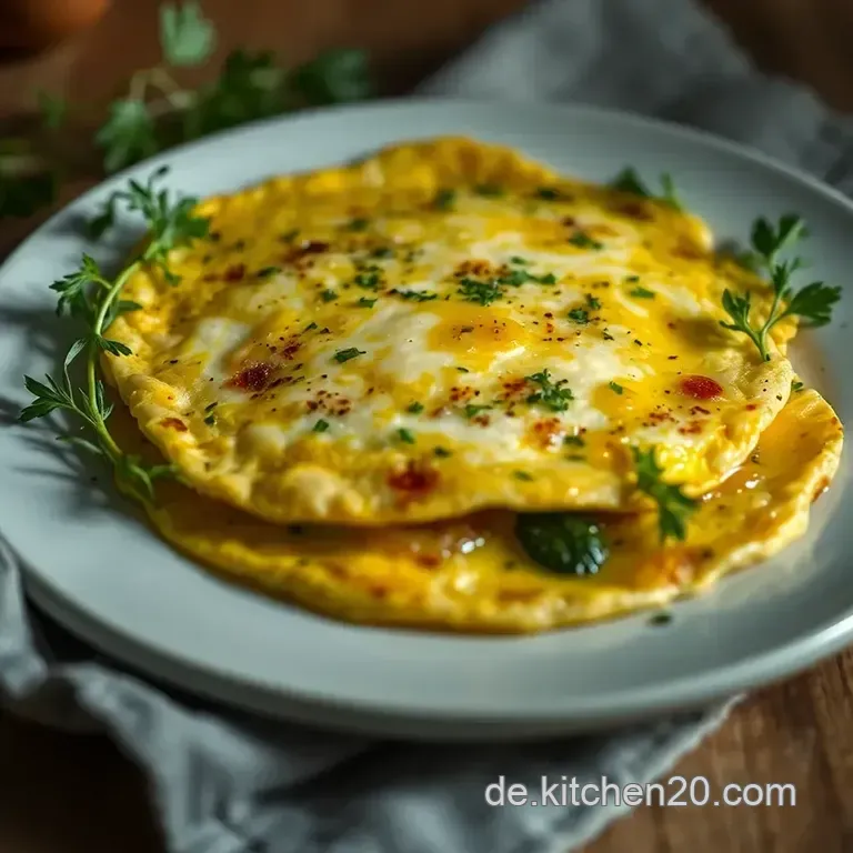 Verf&uuml;hrerisches Omelett Mit Frischen Kr&auml;utern Und K&auml;se presentation