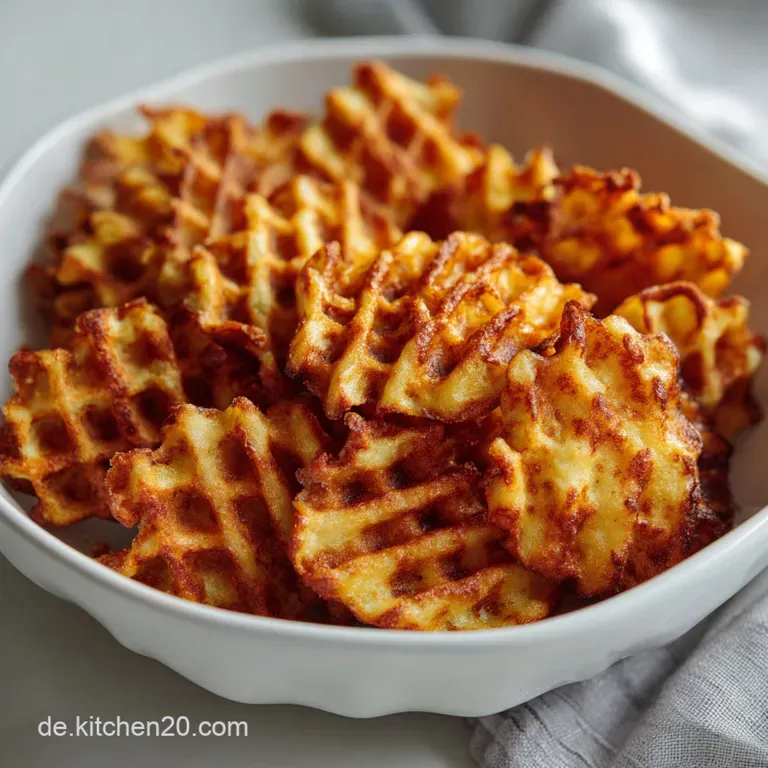 Waffelchips Hei&szlig;luftfritteuse: Kross Einfach
