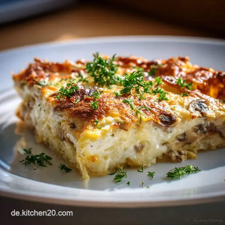 W&ouml;lkchenauflauf Mit Zweierlei K&auml;se: Das Einfache Luftige Low Carb Abendessen presentation